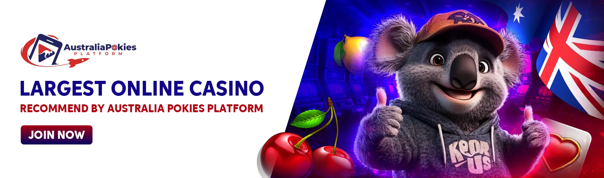 Australia Pokies Banner - Largest Online Casino