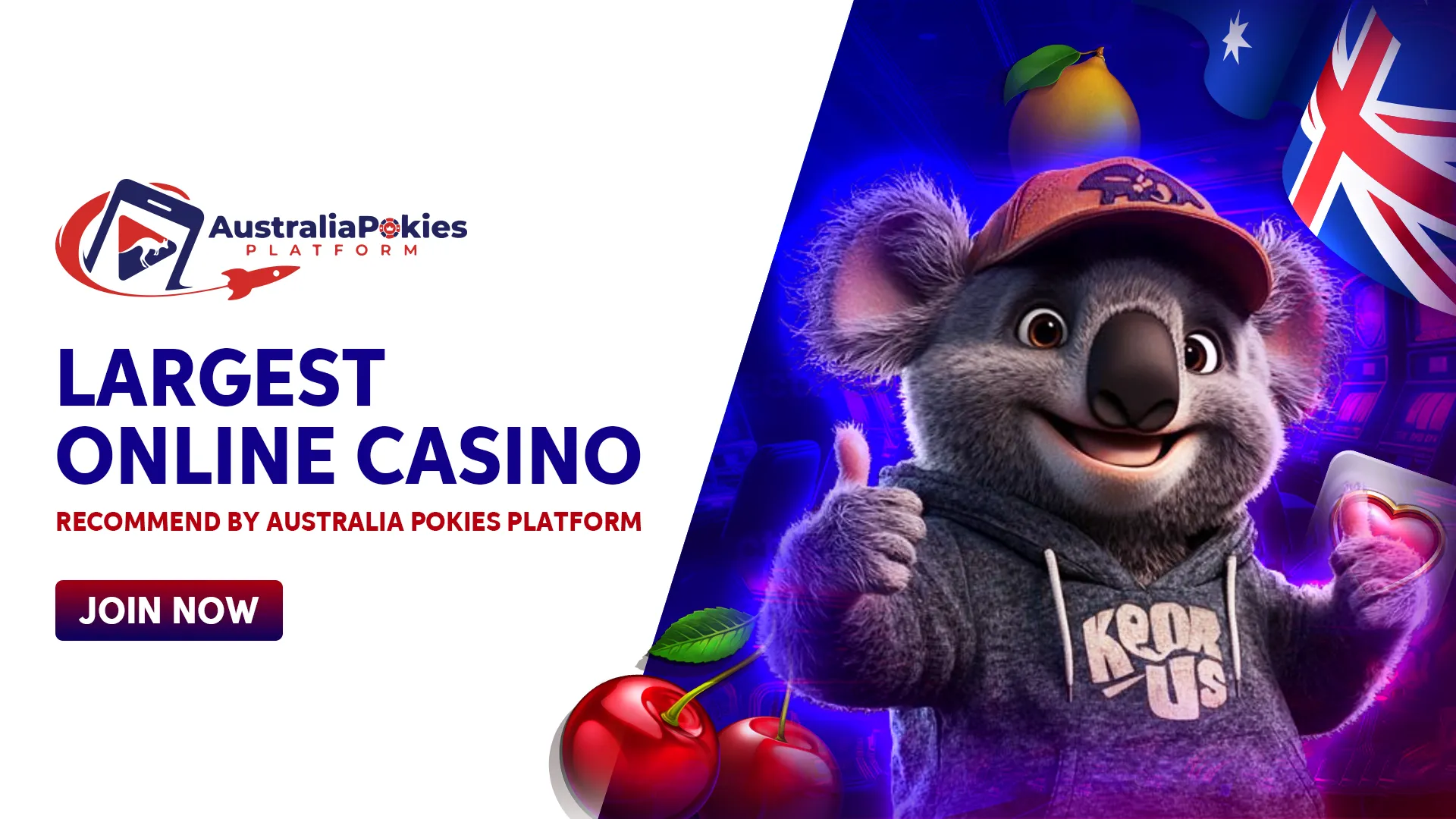 Australia Pokies Banner - Largest Online Casino